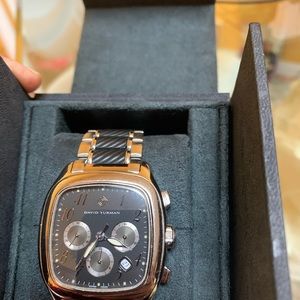 David Yurman Thoroughbred Carbon Chevron Automatic Chronograph Watch